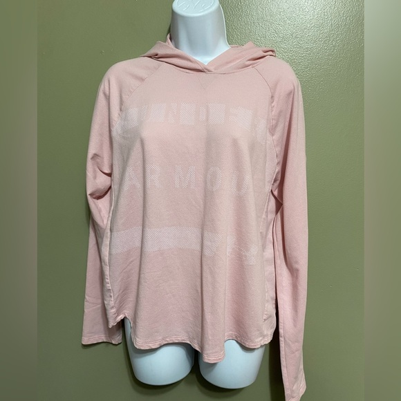 Under Armour Tops - Lightweight Pink Under‎ Armour Hoodie, Size M